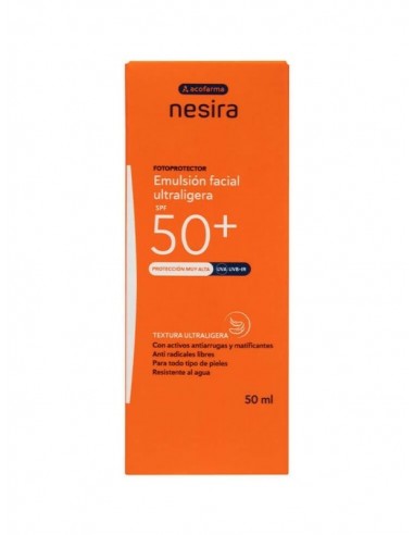 Acofarma Nesira Emulsion Facial Ultraligera SPF 50 + 50 ml