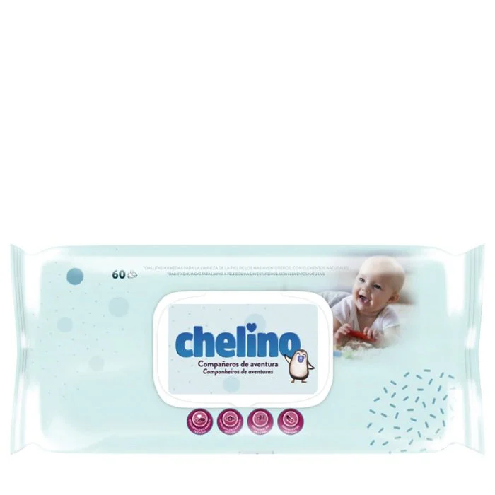 Toallitas infantiles dermo sensitive Chelino 60 unidades