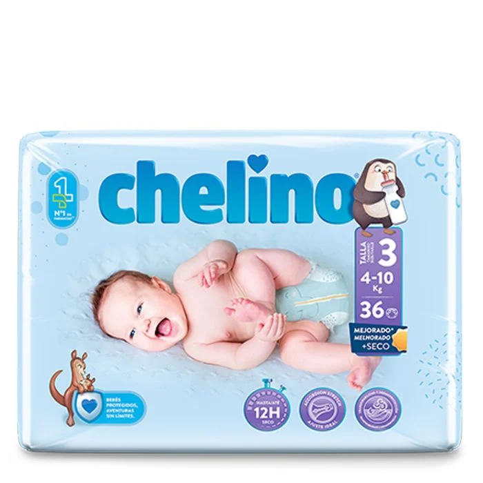 Chelino Pañales Talla 3 de 4-10kg 36 Pañales