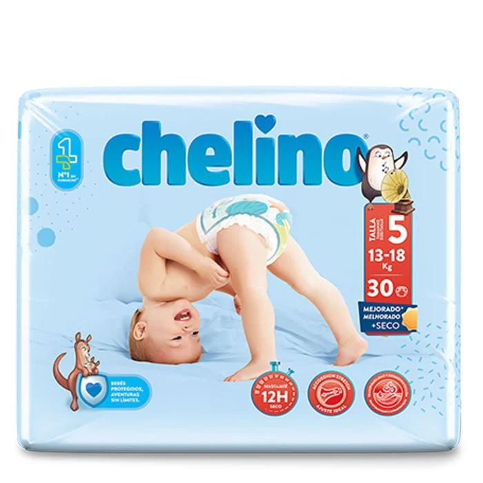 Chelino Pañales Talla 5 de 13-18kg 30 Pañales