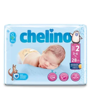 Chelino Pañales Talla 2 de 3-6Kg 28 Pañales